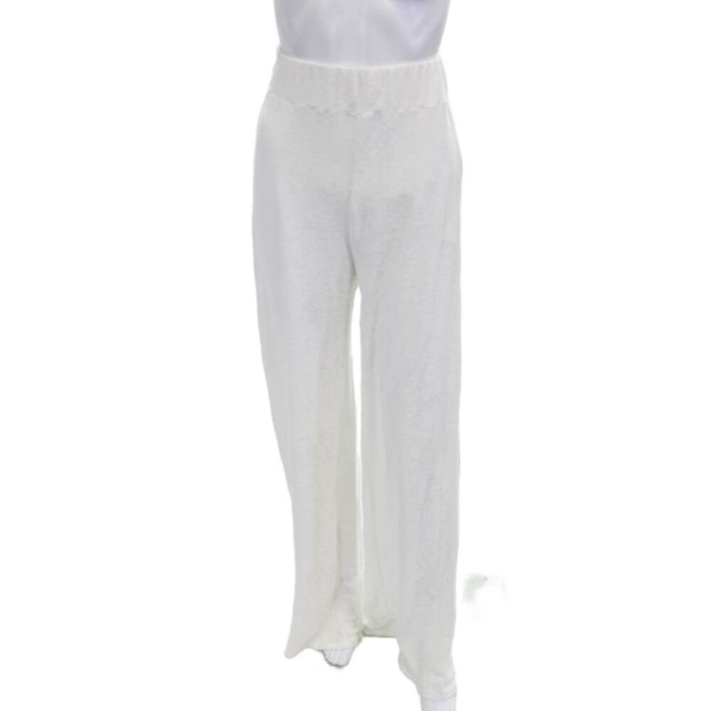 Vintage Souls Womens White Bohemian Sweatpants Cotton Modal Size S
